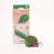 A 3D cardboard snail model toy next to its retail packaging box. The toy features a green spiral shell and a pinkish-brown body with a small antennae.