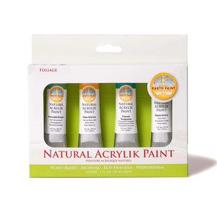 Natural Earth Paint Natural Acrylik Paint Set of 4 | Foliage