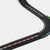 Model of a slot car racing track with a curved section on a white background