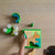 Child playing with a wooden puzzle on a wooden floor