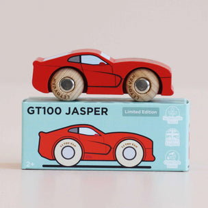 GT100 Jasper red wooden car