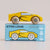 Wooden toy car on top of its packaging box with 'GT105 LOUIS' branding.