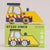 Toy bulldozer on top of its packaging box with 'GT220 Vince' branding.