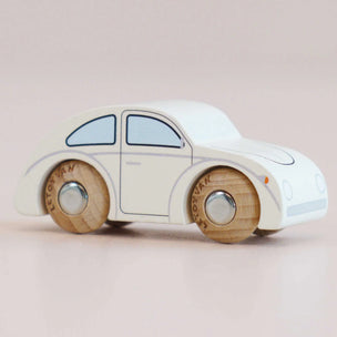 white wooden car mini