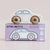 Wooden toy car with wooden wheels on top of its packaging box, which has 'GT55 Betty' branding.