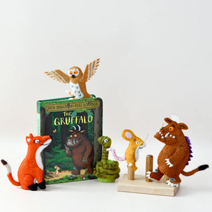 The Gruffalo animals from 'The Gruffalo' book on a white background