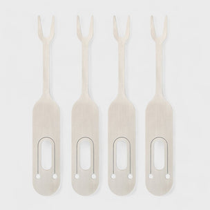 4 metal campfire forks