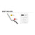 Product feature list with components on a white background