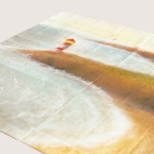 Textured fabric with a gradient of colors on a white background