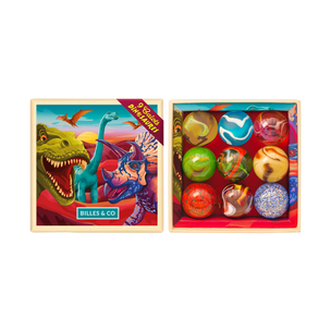 Billes & Co, Large Dinosaur Shooter Marbles | Mini Box