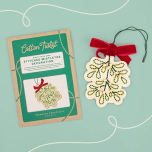 Mini Craft Kit | Stitched Mistletoe Decoration