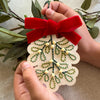 Mini Craft Kit | Stitched Mistletoe Decoration