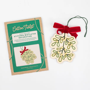 Mini Craft Kit | Stitched Mistletoe Decoration