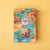 Jigsaw puzzle box with colorful illustrations on a yellow background
