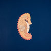Seahorse design on a dark blue background