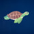 Turtle-shaped puzzle on a blue background