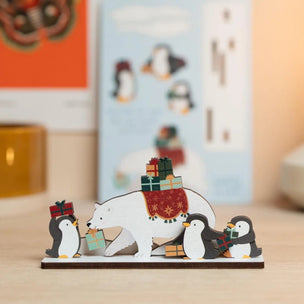 Dapple & Dot Pop Out Card | Polar Bear & Penguins