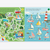 Educational children's pages with a map and sailboats on a water park theme.