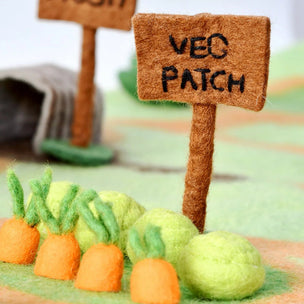 veg patch on the Shaun the sheep play matt