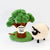 Tara Treasures Shaun the Sheep - Mossy Bottom Tree with Swing, felt toy on white back ground
