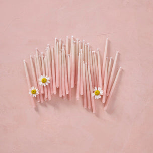 Small Pink Ombre Beeswax Party Candles