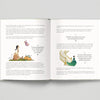 Step Inside a Fairytale - Open book with illustrated pages on a gray background