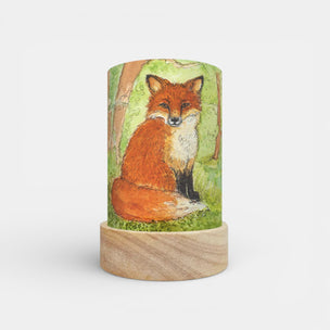 Lantern Shade with a fox design on a white background