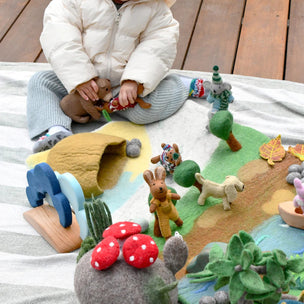 Tara Treasures | Bear Cave Play Mat Playscape