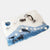 Children's blanket with whale design on a white background