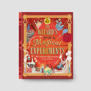 Book titled 'The Wizard's Guide to Magical Experiments' on a white background