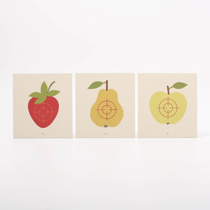 Vah wooden trio of fruit target