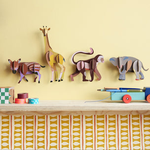 Studio Roof Wild Animals - Giraffe, Boar, Elephant, Monkey