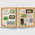 Open book with colorful illustrations and text on a white background