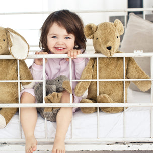 girl with large bear