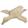 Beige plush toy shaped like a platypus on a white background