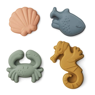 Liewood Gill Sea Creature Sand Moulds 4-pack | Conscious Craft