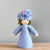 A felt Hydrangea Flower Fairy wearing a light blue dress and Hydrangea flowers on her head with light skin tone | © Conscious Craft