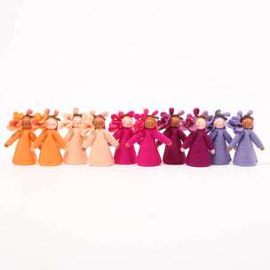 Freesia Felt Flower Fairy decorative figures in 5 different colours