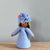 A felt Hydrangea Flower Fairy wearing a light blue dress and Hydrangea flowers on her head with medium skin tone | © Conscious Craft
