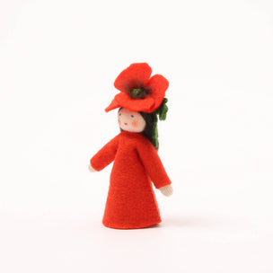 Ambrosius Poppy Felt Decorative Flower Fairy