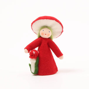 Ambrosius Red Fungus Felt Decorative Flower Fairy