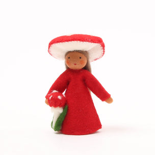 Ambrosius Red Fungus Felt Decorative Flower Fairy
