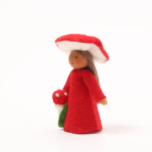 Ambrosius Red Fungus Felt Decorative Flower Fairy