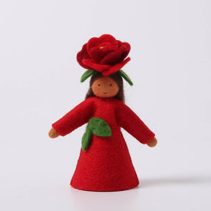 Large Red Rose felt flower fairy | © Conscious Craft