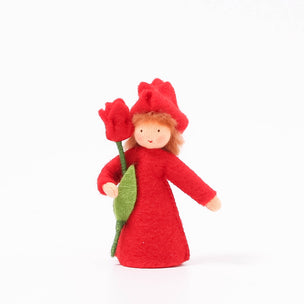 Decorative Felt Flower Fairy Red Tulip from Ambrosius