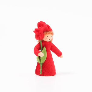 Decorative Felt Flower Fairy Red Tulip from Ambrosius