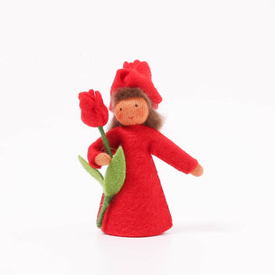 Decorative Felt Flower Fairy Red Tulip from Ambrosius