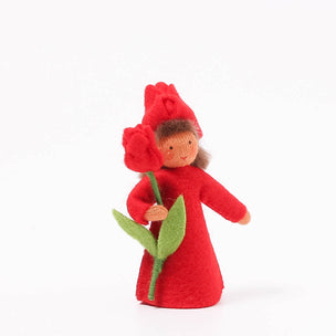 Decorative Felt Flower Fairy Red Tulip from Ambrosius