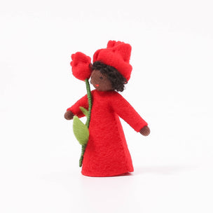 Decorative Felt Flower Fairy Red Tulip from Ambrosius