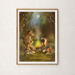 Camp fire song art print